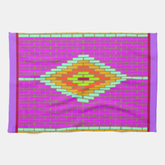 Diamond Mosaic tiles bright color kitchen towel