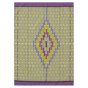 Diamond Mosaic tiles cool colors tablecloth 60x84