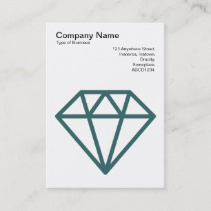 Diamond - Moss Green on White Business Card