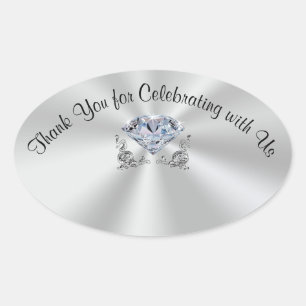 Diamond Name Anniversary or Wedding Stickers