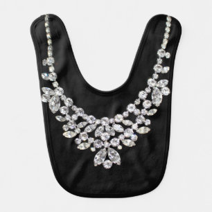 Diamond Necklace April Birthstone Baby Bib