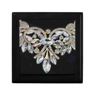 Diamond necklace rhinestone jewel gift box