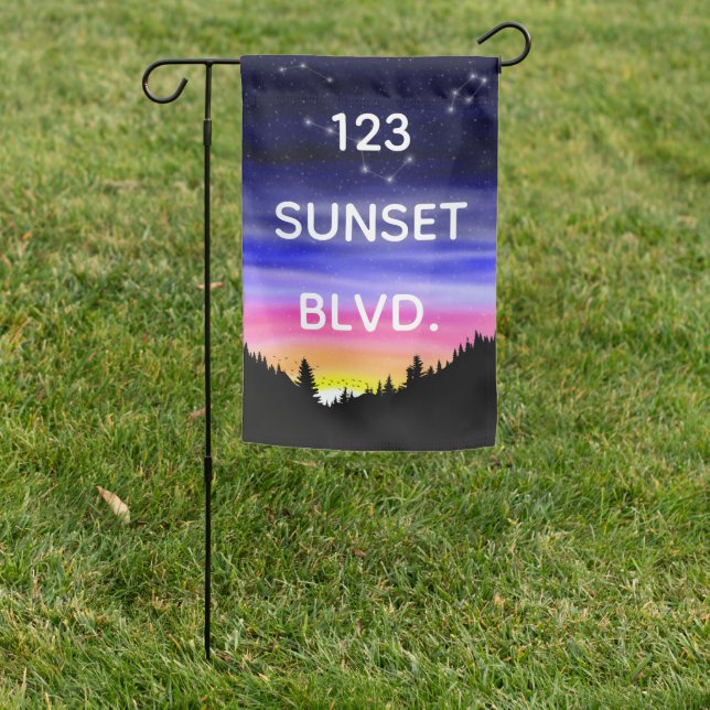 Diamond Night Garden Flag (In SItu)