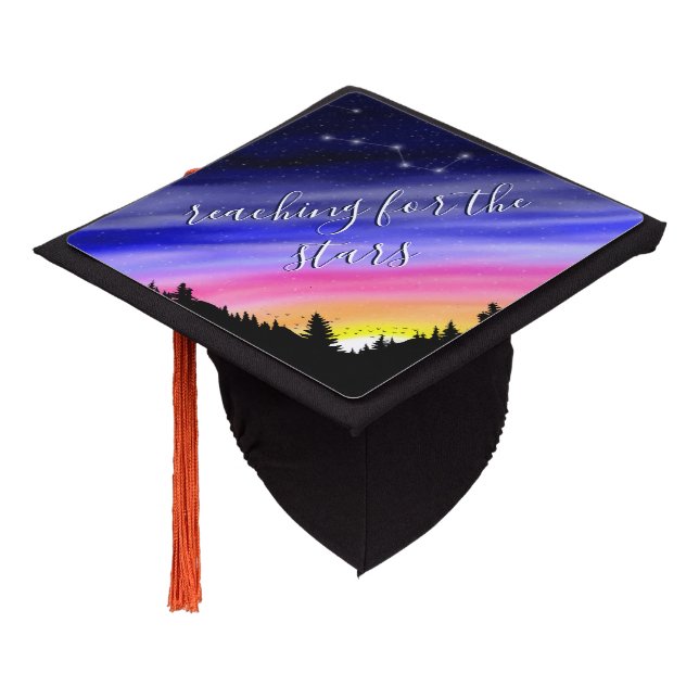 Diamond Night Graduation Cap Topper (Angled)