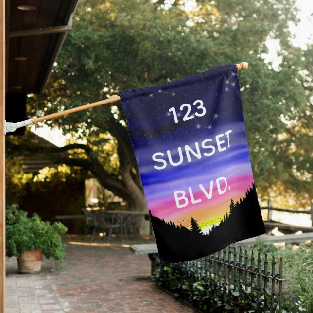 Diamond Night House Flag (In SItu)