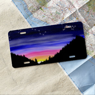 Diamond Night License Plate