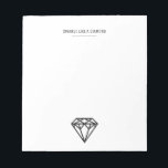 Diamond Notepad<br><div class="desc">CUSTOMIZATION
♡ Add your name, monogram, message, etc.
♡ Use your favorite fonts.
♡ Add custom colors.
PLEASE NOTE
♡ Colors displayed online may vary slightly from the actual product.</div>