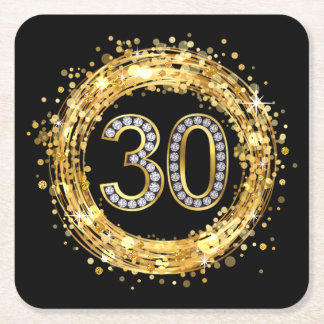 Gold And Black 30 Birthday Gifts on Zazzle