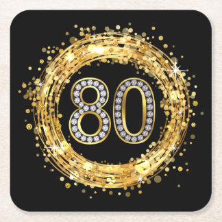 80th Birthday Drink & Beverage Coasters | Zazzle