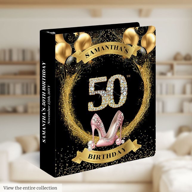Diamond Numbers 50th Birthday Binder Glam Heels (Diamond Numbers 50th Birthday Binder Glam Heels)