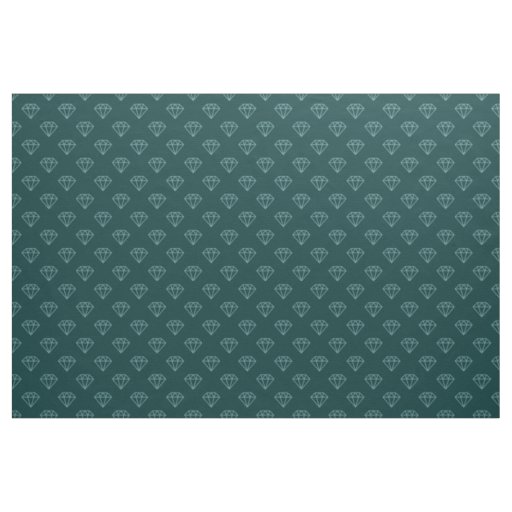 Diamond - Ocean Green on Dk Moss Green Fabric