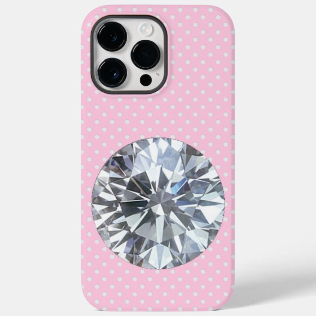 Diamond on pink Case-Mate iPhone case (Back)