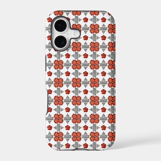 Diamond Orange Pattern Iphone Case (Back)