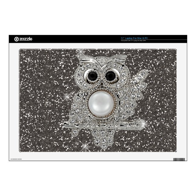 diamond owl decal for 17" laptop  (Product)