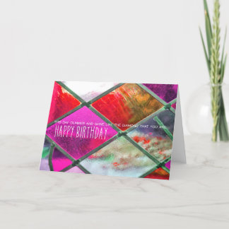 DIAMOND PANED Greeting Card