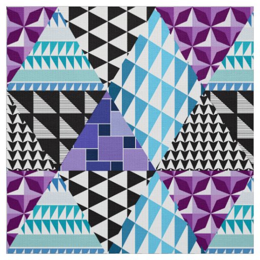 Diamond Patchwork Purple Fabric