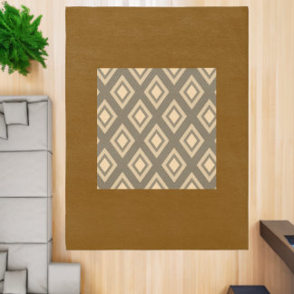 Diamond Pattern 12' * 9' Brown Indoor Area Rug