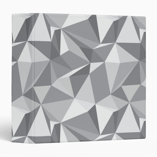 Diamond Pattern - Abstract Polygon 3 Ring Binder (Front/Spine)