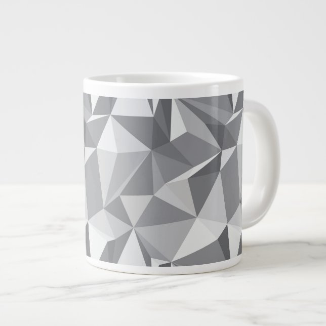Diamond Pattern - Abstract Polygon Giant Coffee Mug (Front Right)