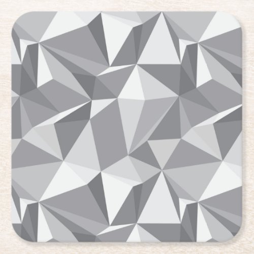 Diamond Pattern _ Abstract Polygon Square Paper Coaster