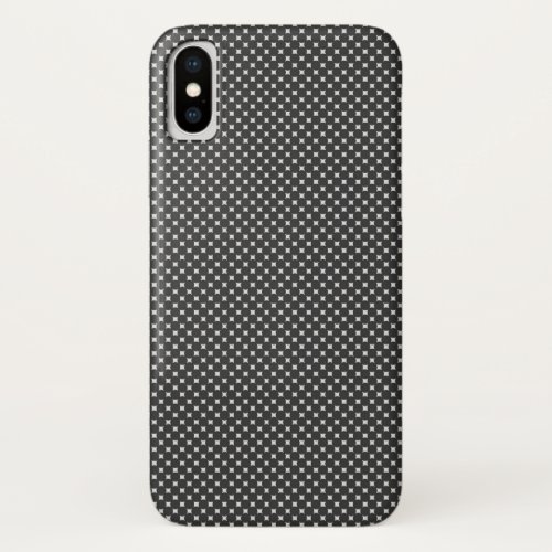 Diamond Pattern Black and White iPhone X Case