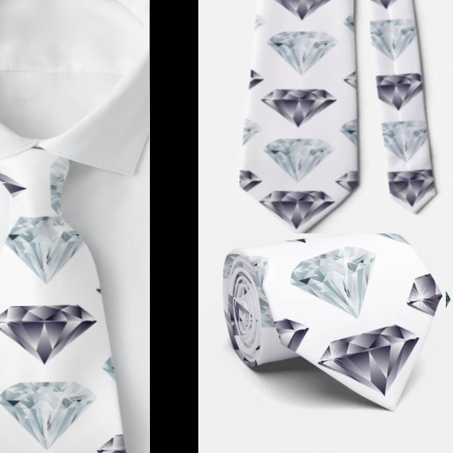Diamond Pattern Bling Bling Luxury Elegant Neck Tie (Creator Uploaded)