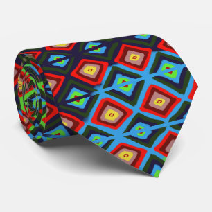 Diamond Pattern Bold Tribal Festive Neck Tie