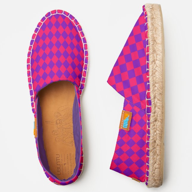 Diamond Pattern Espadrilles (Side)