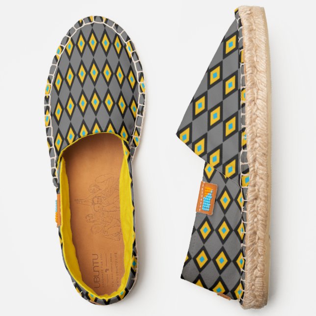 Diamond Pattern Espadrilles (Side)