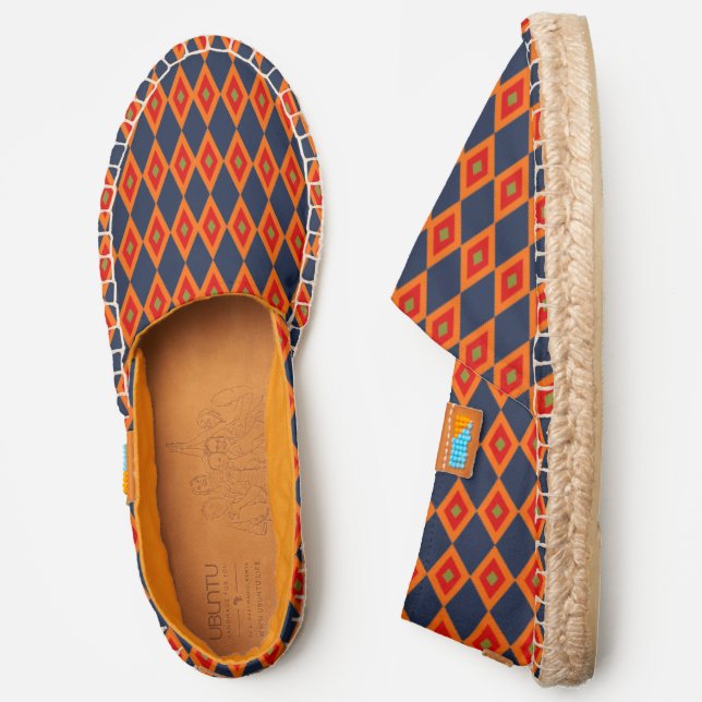Diamond Pattern Espadrilles (Side)