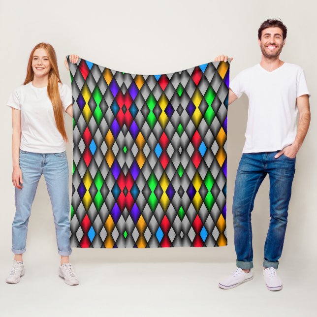 Diamond Pattern Fleece Blanket (In Situ)