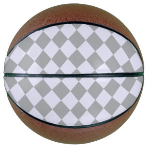 Diamond pattern in gray and lavender basketball