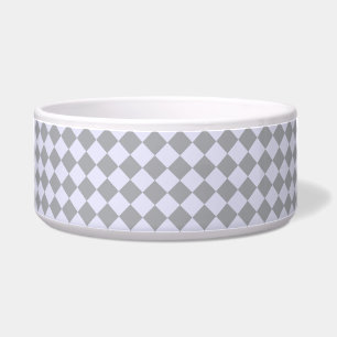 Diamond pattern in gray and lavender bowl