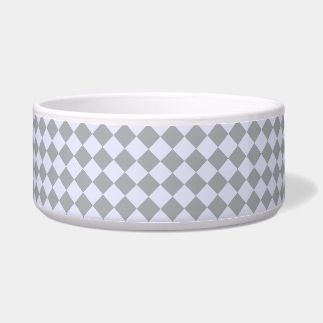 Diamond pattern in gray and lavender bowl (Front)