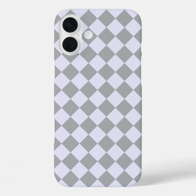 Diamond pattern in gray and lavender Case-Mate iPhone case (Back)