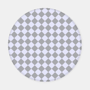Diamond pattern in gray and lavender coaster set