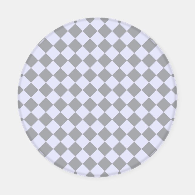 Diamond pattern in gray and lavender coaster set (Single)