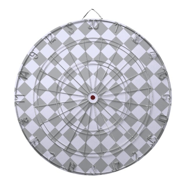 Diamond pattern in gray and lavender dart board (Front)