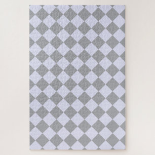 Diamond pattern in gray and lavender jigsaw puzzle
