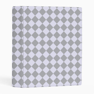 Diamond pattern in gray and lavender mini binder