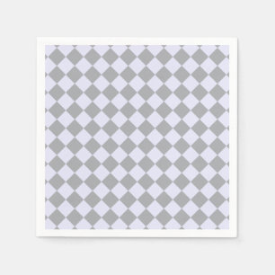 Diamond pattern in gray and lavender napkins