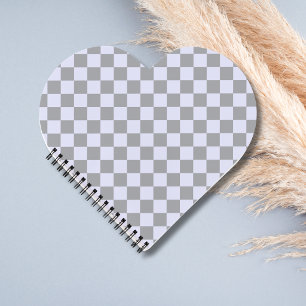 Diamond pattern in gray and lavender notebook