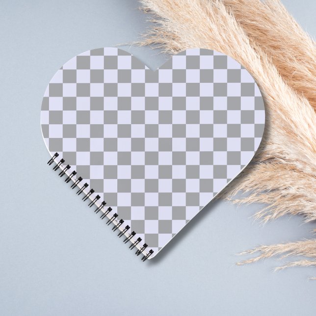 Diamond pattern in gray and lavender notebook (Creator Uploaded)