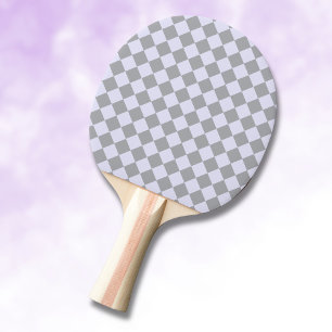 Diamond pattern in gray and lavender ping pong paddle