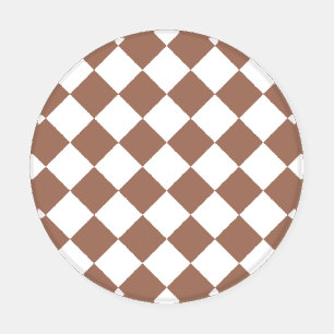 Diamond Pattern in White and Mocha Mousse Coaster Set