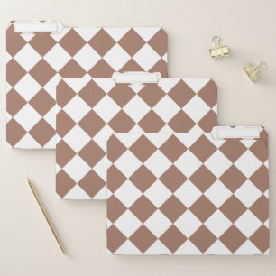 Diamond Pattern in White and Mocha Mousse File Folder