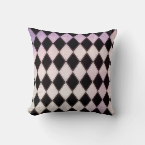 Diamond Pattern _ Light Purple  Throw Pillow