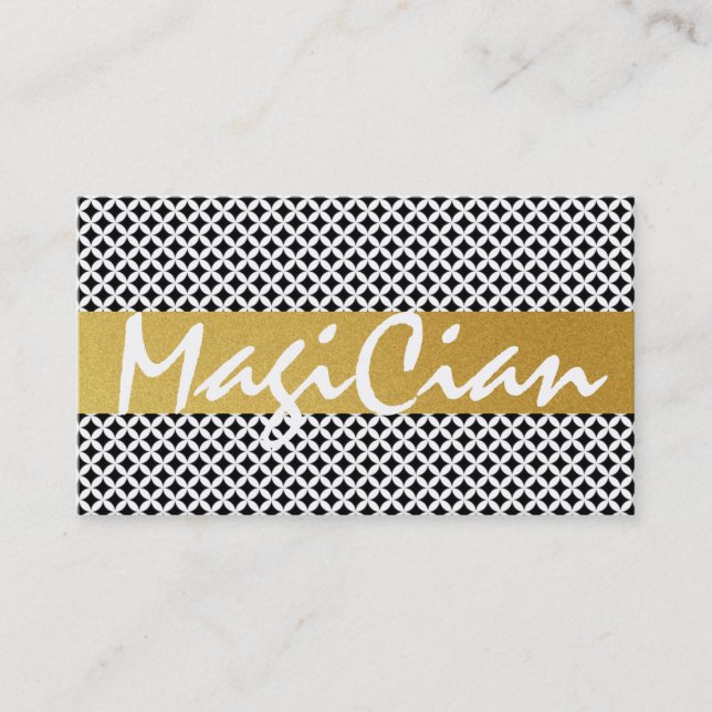 Diamond Pattern Magician Business Card (Front)