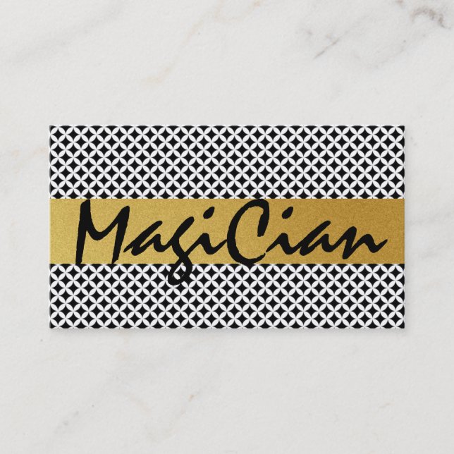 Diamond pattern Magician Business Card (Front)