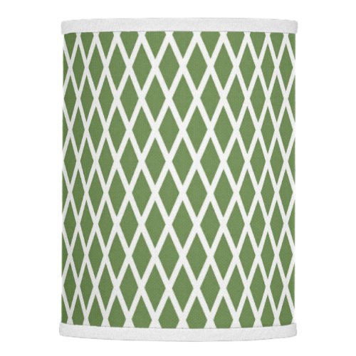 Diamond pattern modern simple olive gree white lamp shade